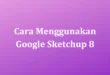 Cara Menggunakan Google Sketchup 8